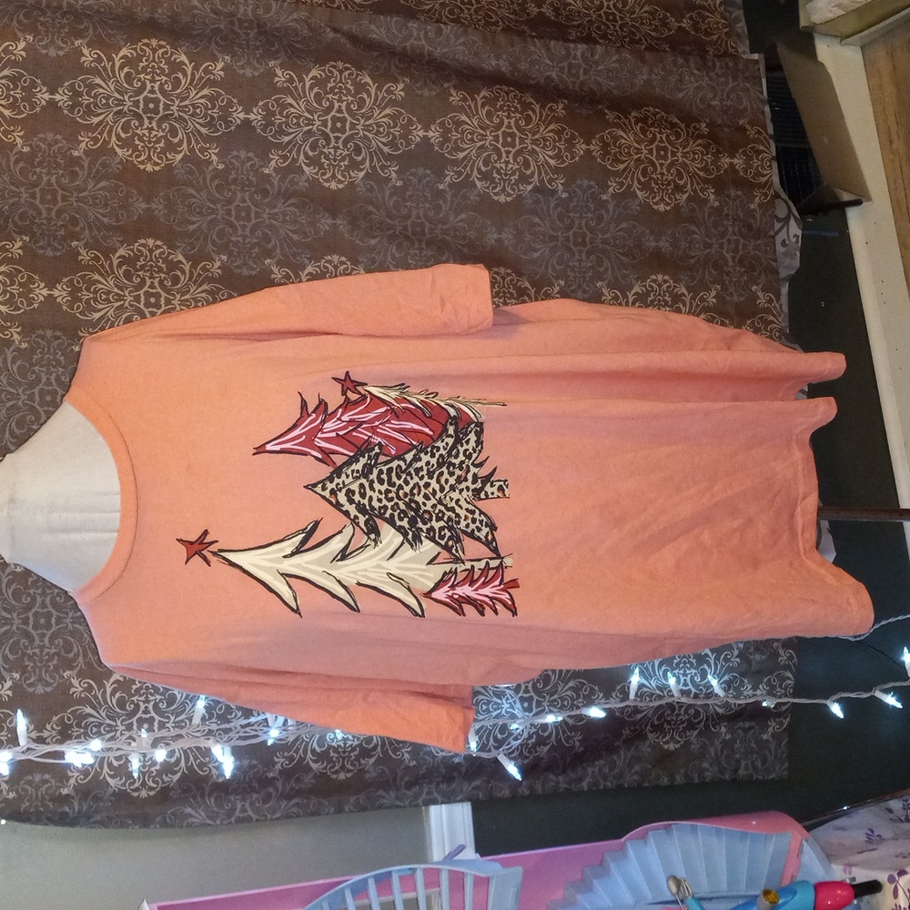 Christmas tree cheetah bubblegum pink camping t-shirts